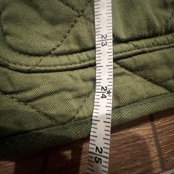 J. Crew Quilted Downtown Field Green Cotton Zip Gold Snap Jacket XS - Picture 12 of 13